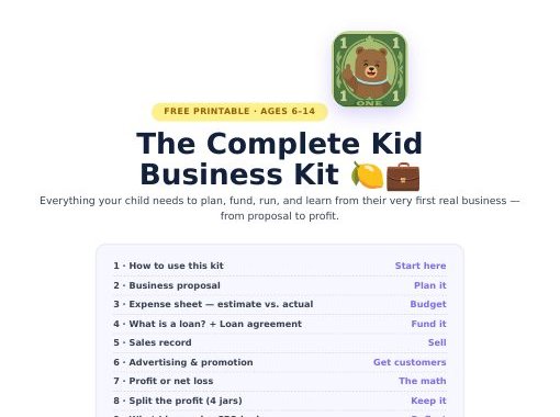Complete Kid Business Kit cover